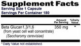 Beta Glucan 1,3/1,6 350 mg  180 Capsules