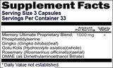 Phosphatidylserine Plus Gotu Kola DMAE Supplement 100 Capsules 33 Servings