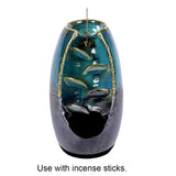 Backflow Incense Burner Holder Waterfall Smoke and Incense Cones Gift