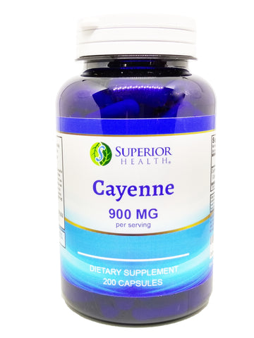 Cayenne Pepper Capsules 900 mg 200 Capsules
