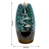 Backflow Incense Burner Holder Waterfall Smoke and Incense Cones Gift