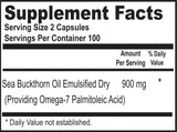 Sea Buckthorn - Omega 7 - 200 Capsules 100 Servings