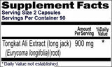 Tongkat Ali 900mg per Serving 180 Capsules
