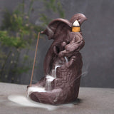 Dragon Incense Burner - Backflow Incense Burner - Includes 20 Cones for Home Office Aromatherapy